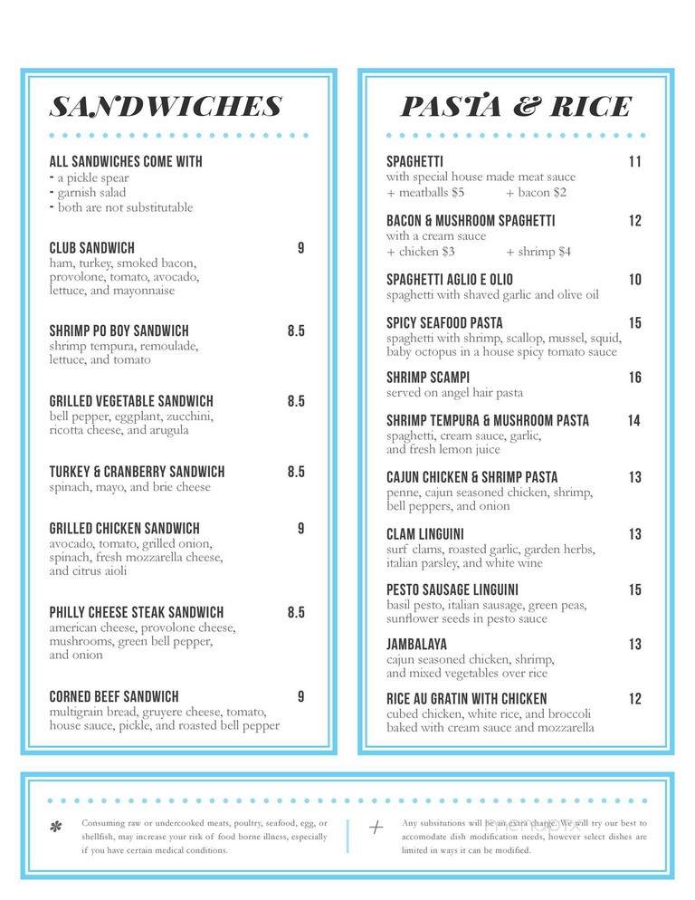 The Sparklings - Las Vegas, NV menu_pic