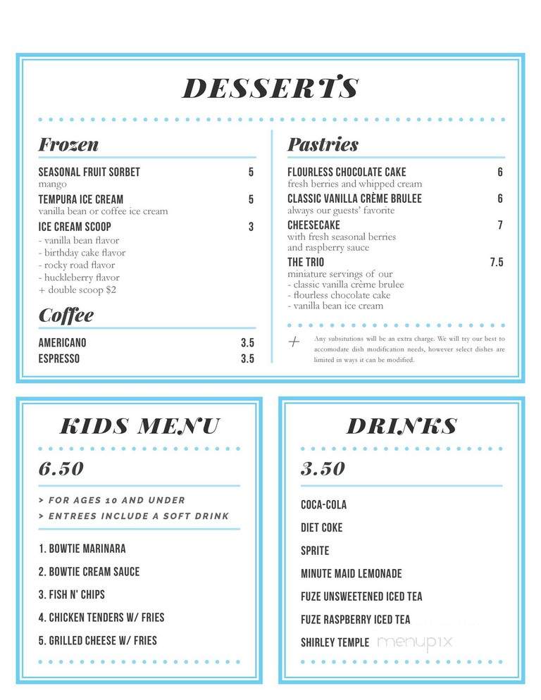 The Sparklings - Las Vegas, NV menu_pic