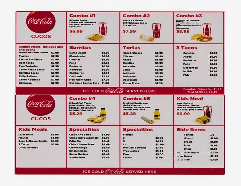 Cuco's Kitchen - Albuquerque, NM menu_pic