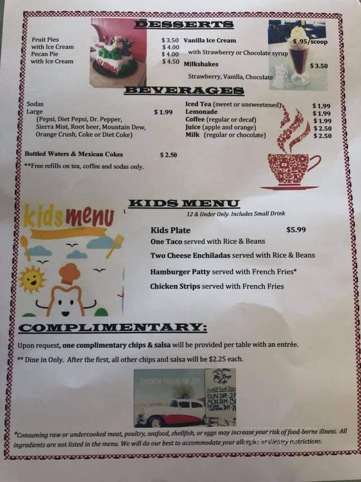 Cafe 292 - Las Cruces, NM menu_pic