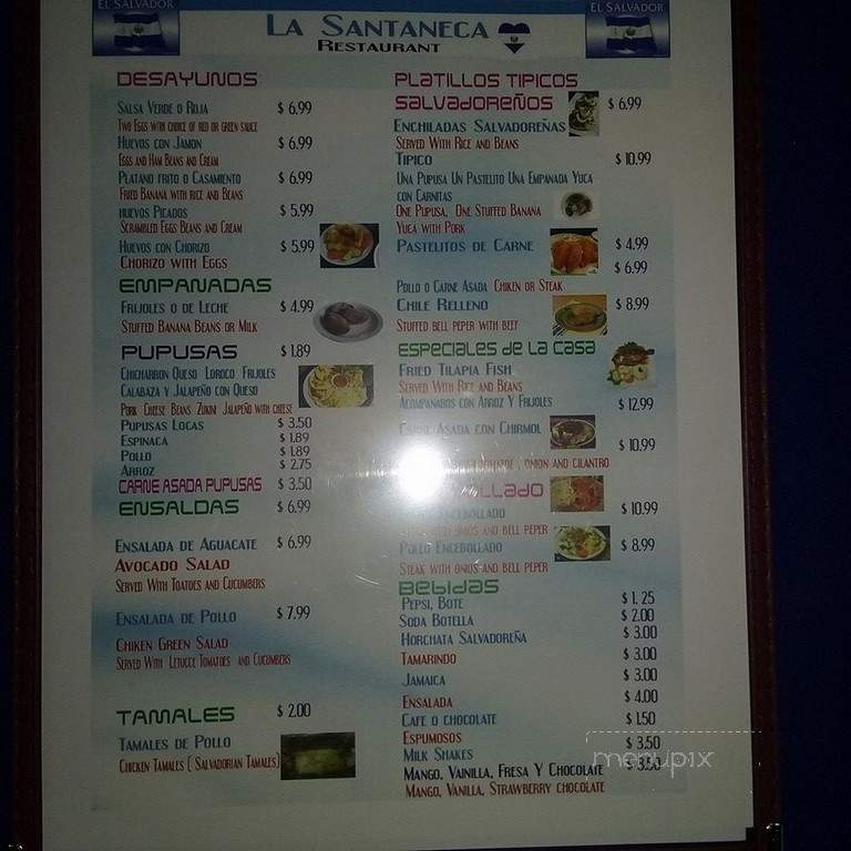 La Santaneca Restaurant - Carson City, NV menu_pic