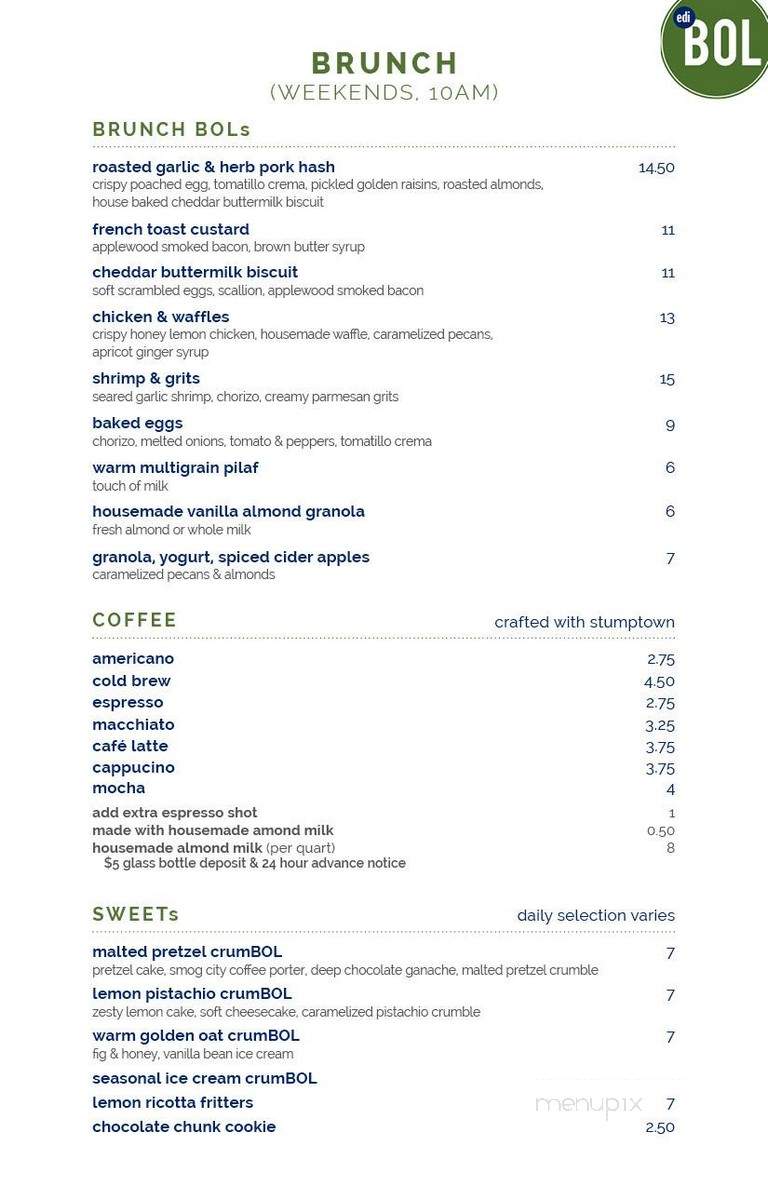 ediBOL - Los Angeles, CA menu_pic