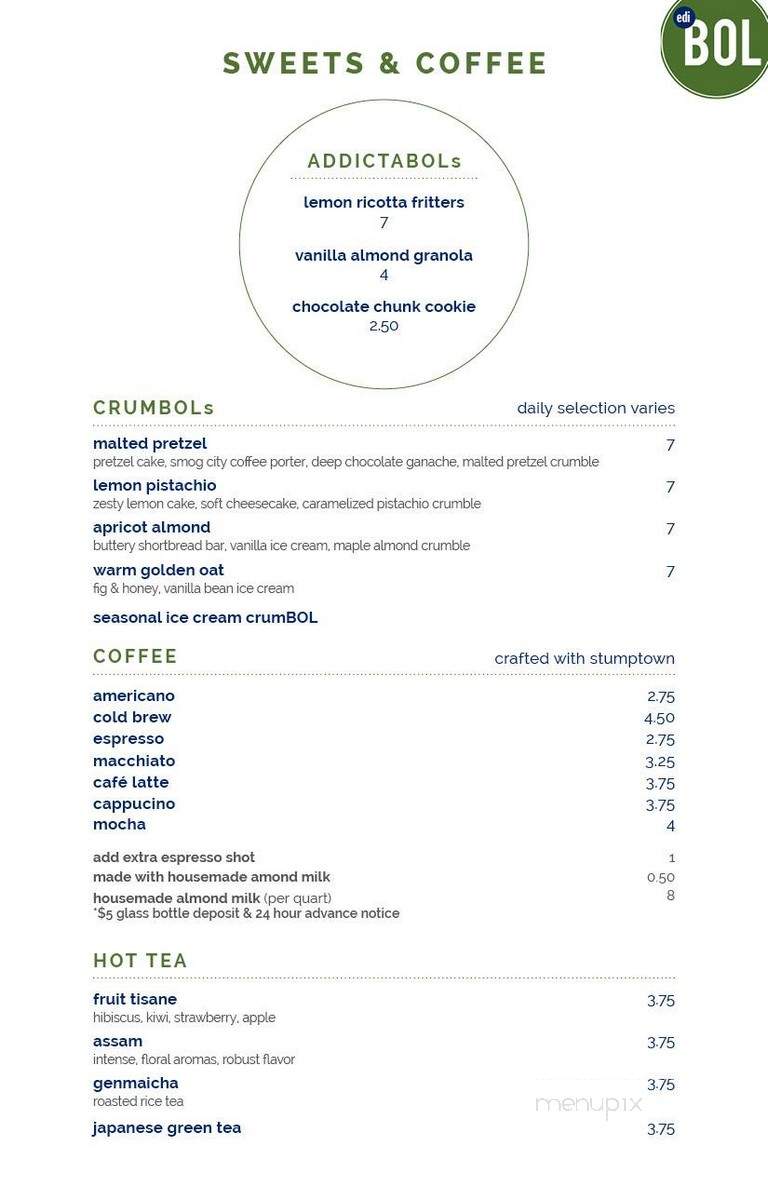 ediBOL - Los Angeles, CA menu_pic