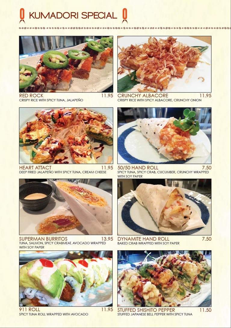 Kumadori - Glendale, CA menu_pic