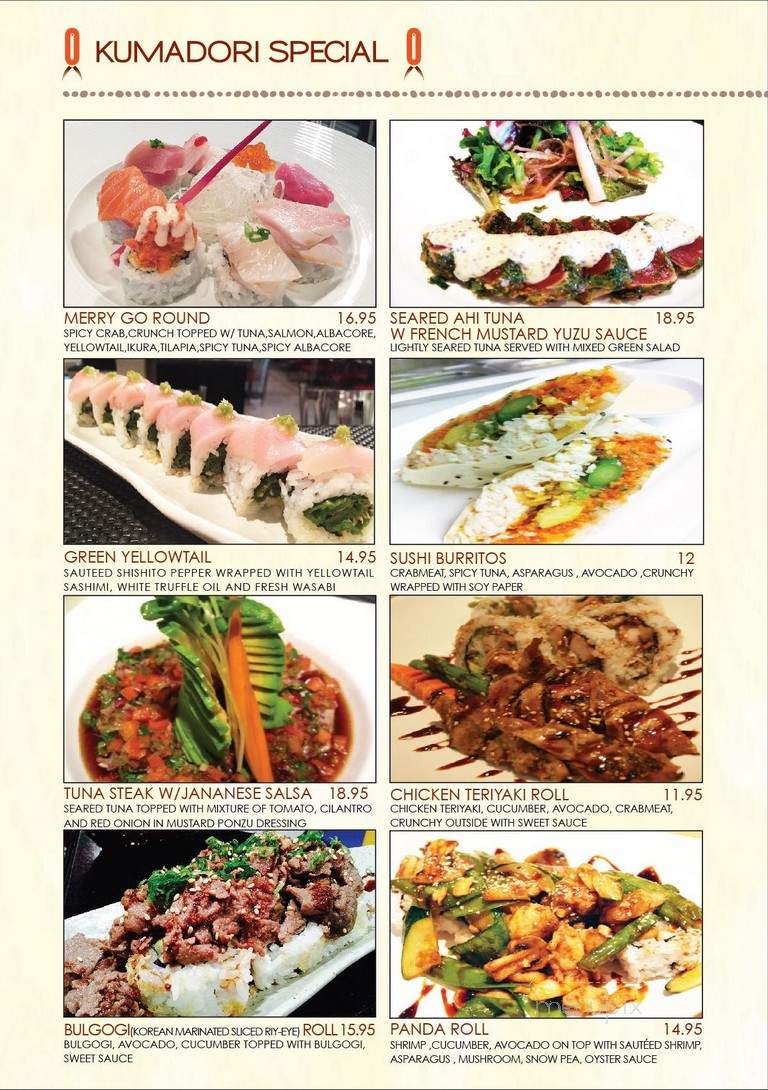 Kumadori - Glendale, CA menu_pic