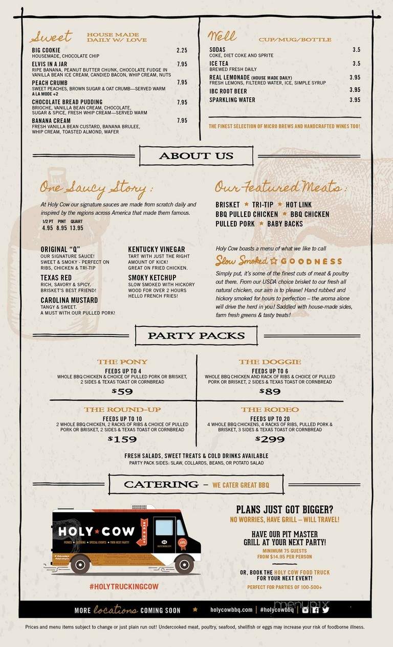 Holy Cow BBQ - Culver City, CA menu_pic