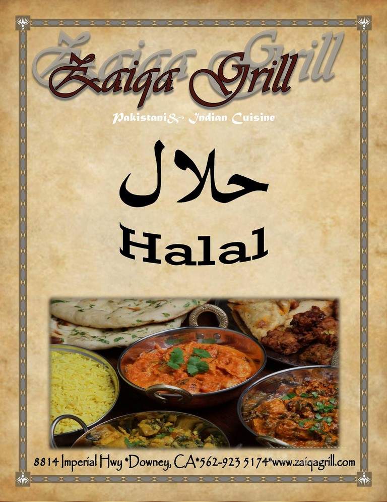 Zaiqa Grill - Downey, CA menu_pic
