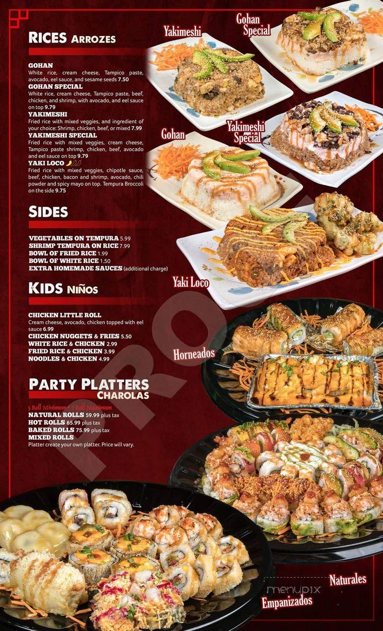 El Sushi Loco - Downey, CA menu_pic