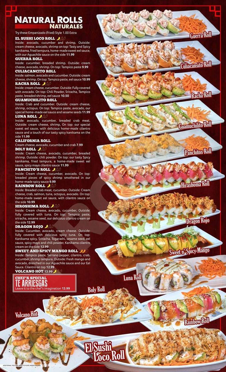 El Sushi Loco - Downey, CA menu_pic