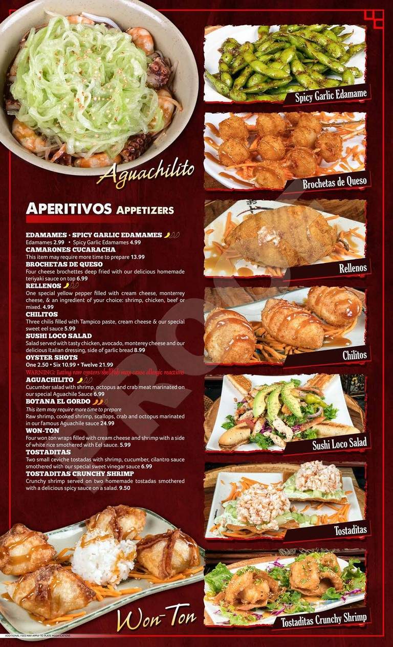 El Sushi Loco - Downey, CA menu_pic