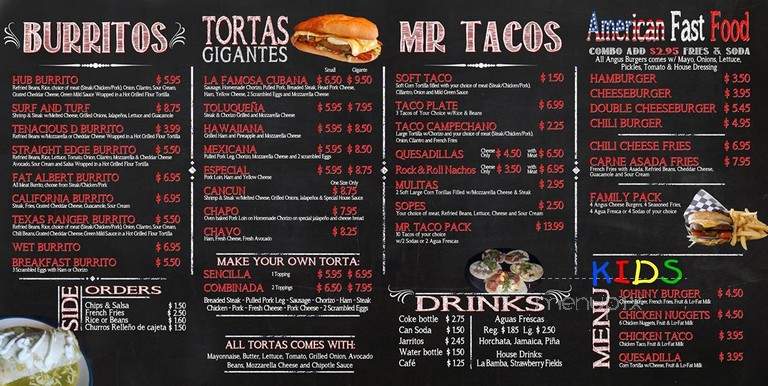 Alexander's Hub Burritos - East Compton, CA menu_pic