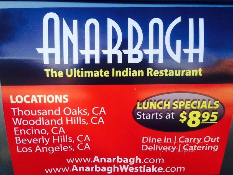 Anarbagh Indian Restaurant - Westlake Village, CA