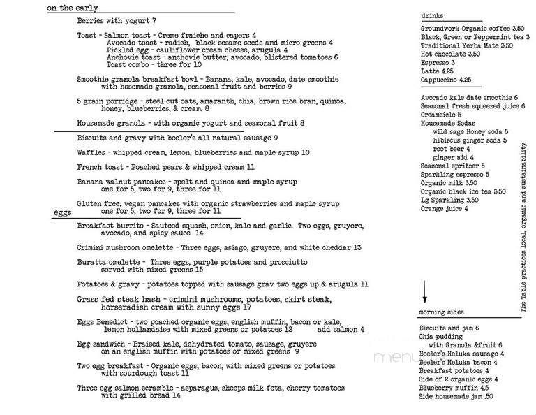 The Topanga Table - Topanga, CA menu_pic