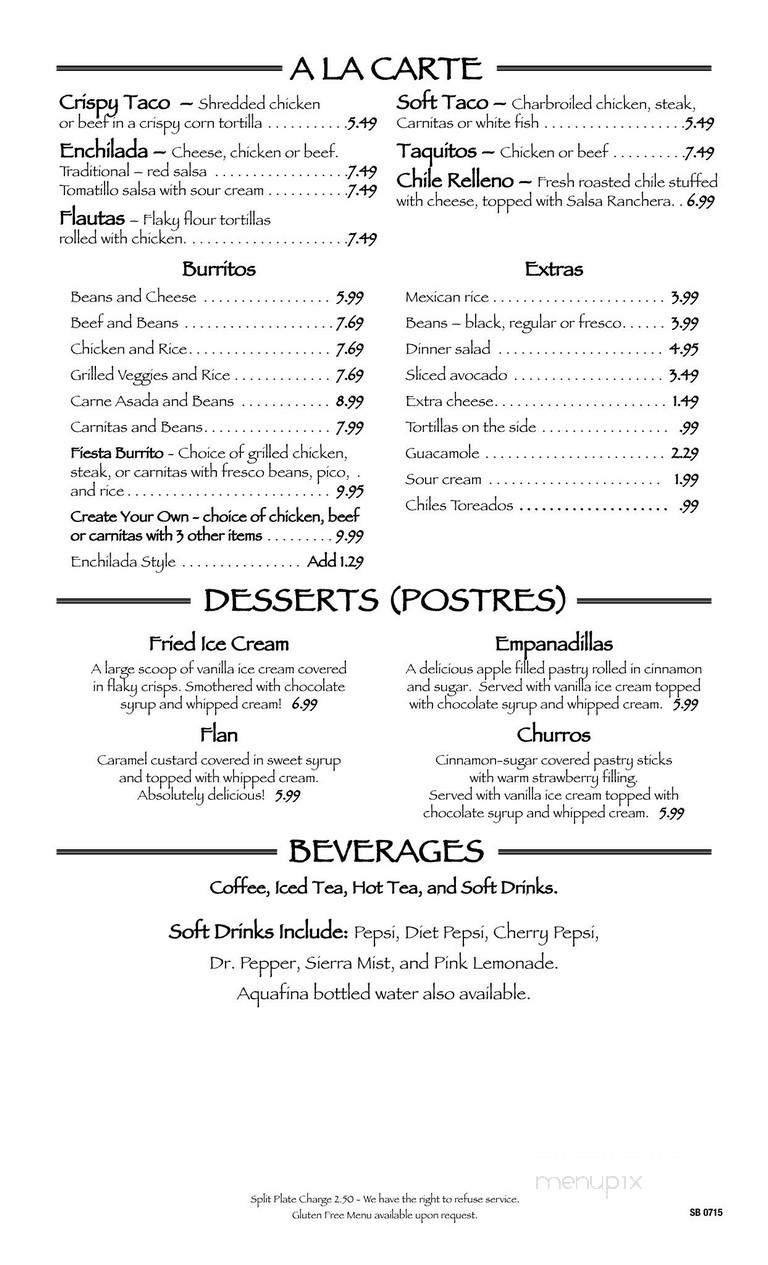 Avila's El Ranchito Mexican Restaurant - Seal Beach, CA menu_pic