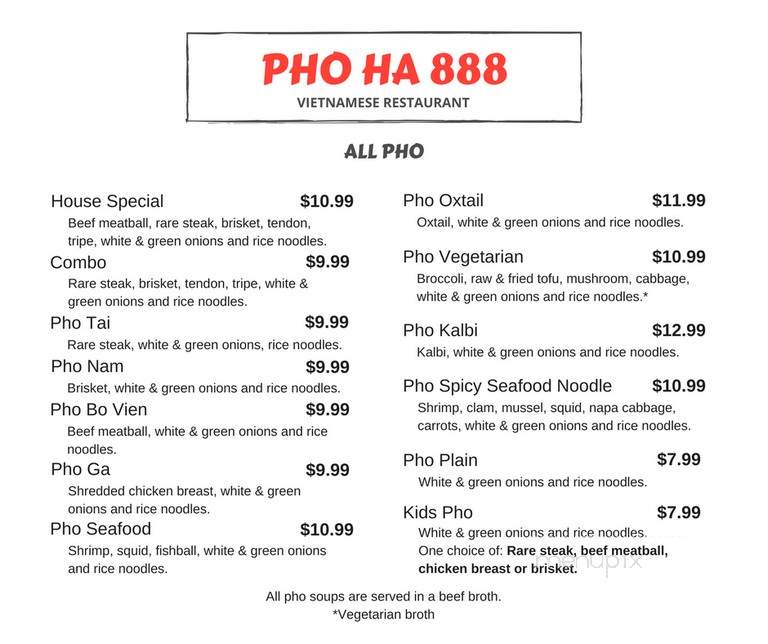 Pho Valencia - Valencia, CA menu_pic