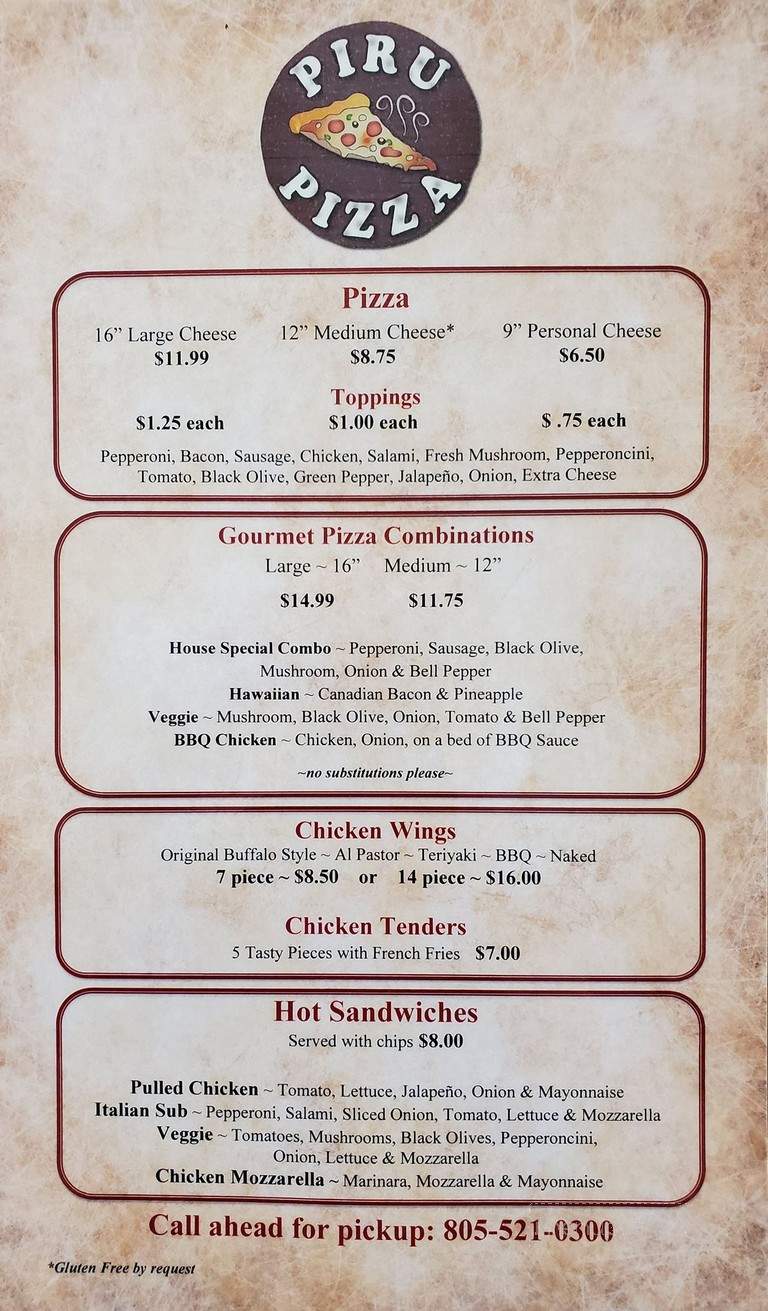 Piru Pizza - Piru, CA