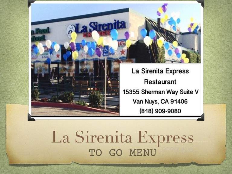 La Sirenita Express - Los Angeles, CA menu_pic