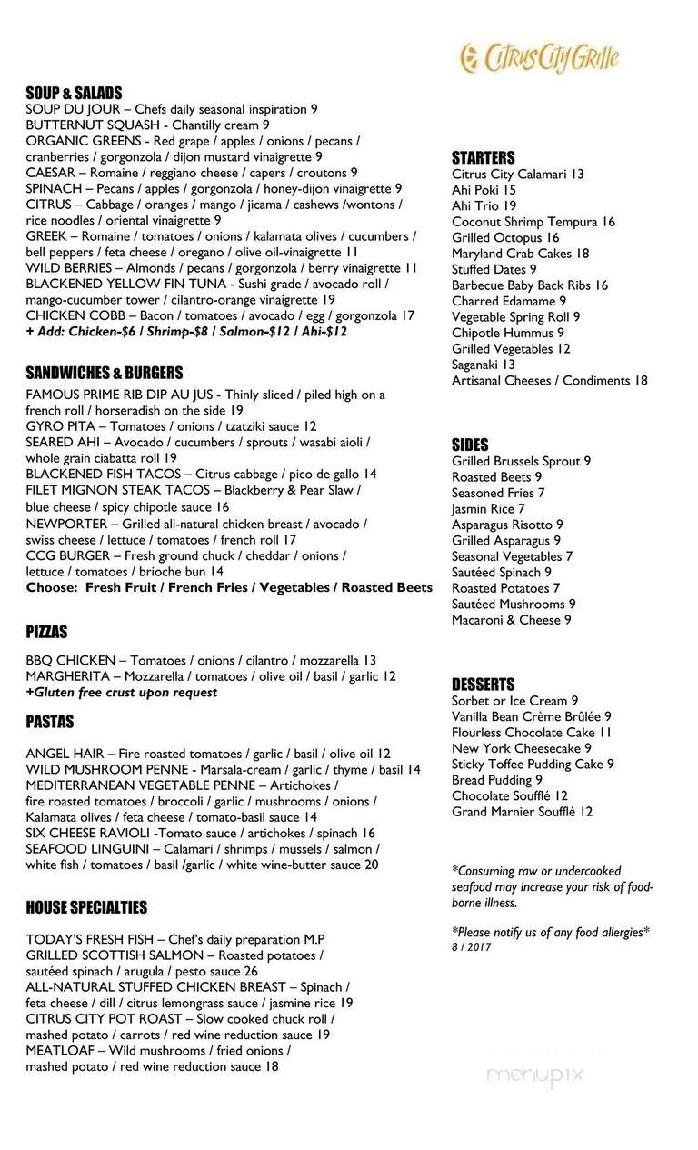 Citrus Grill - Covina, CA menu_pic
