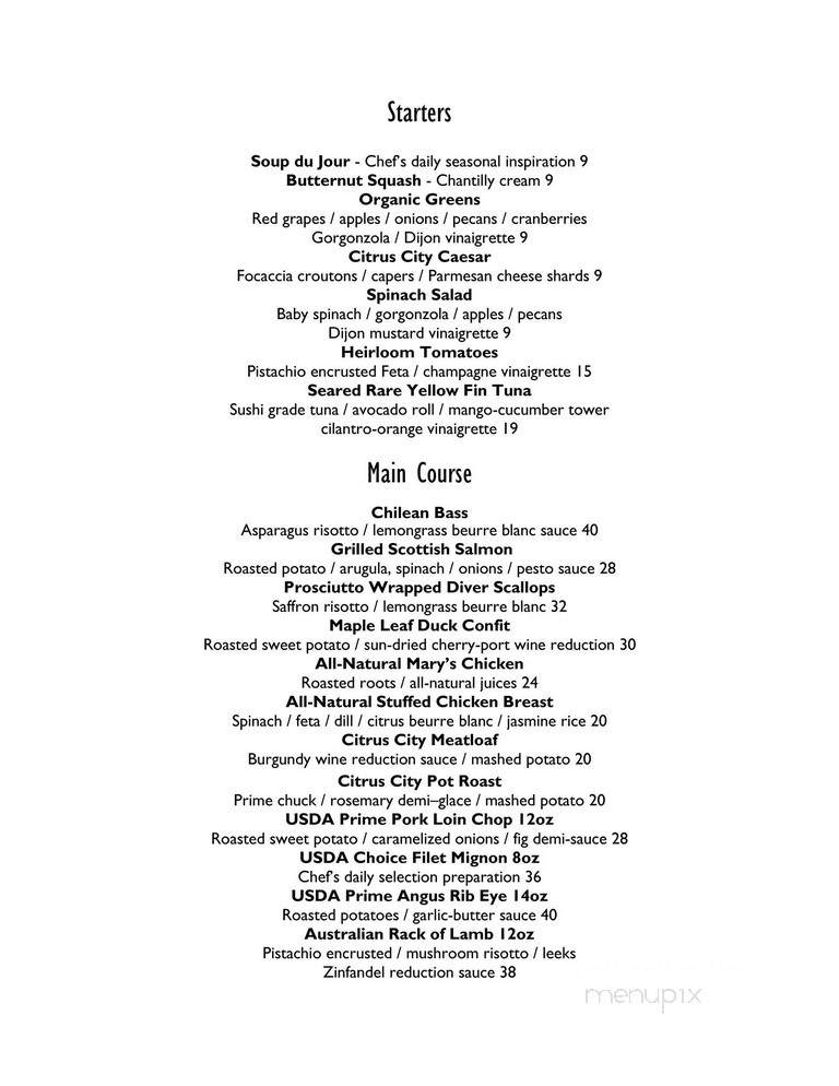 Citrus Grill - Covina, CA menu_pic