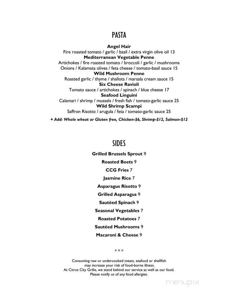 Citrus Grill - Covina, CA menu_pic