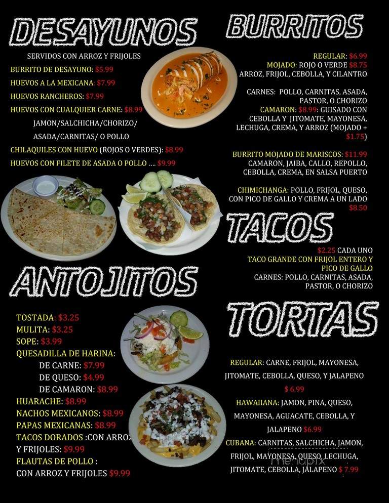 mariscos near me menu