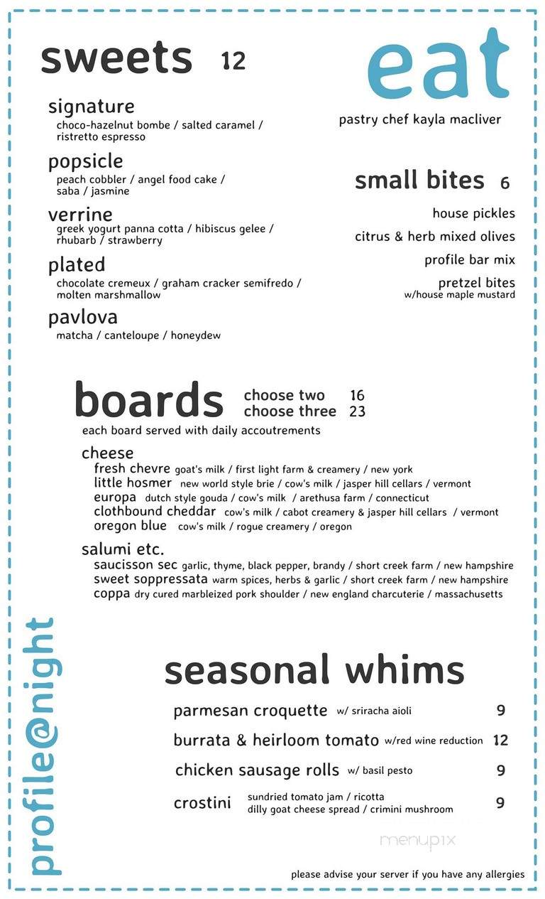 Profile Coffee Bar - Portsmouth, NH menu_pic
