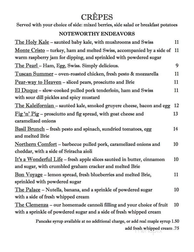 The French Press Cafe & Creperie - Albany, NY menu_pic