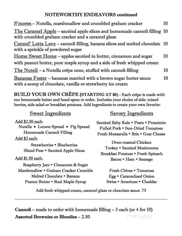 The French Press Cafe & Creperie - Albany, NY menu_pic