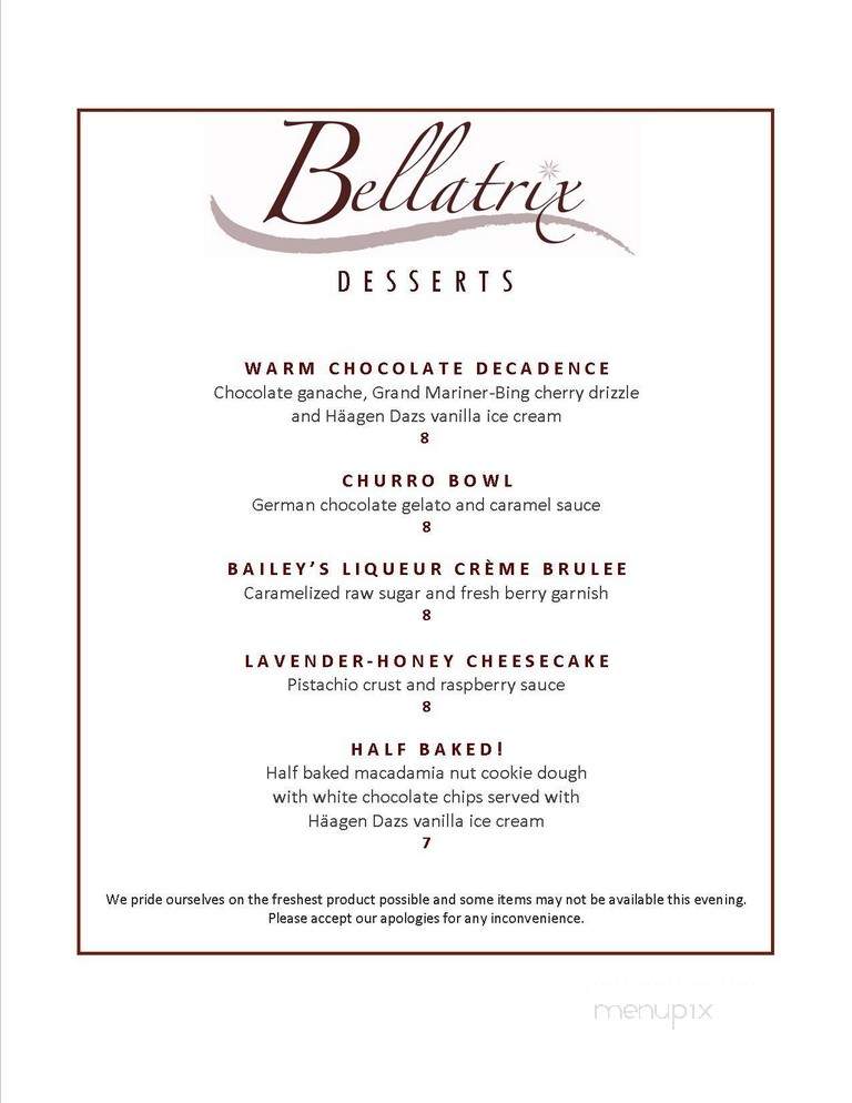 Bellatrix Restaurant - Palm Desert, CA