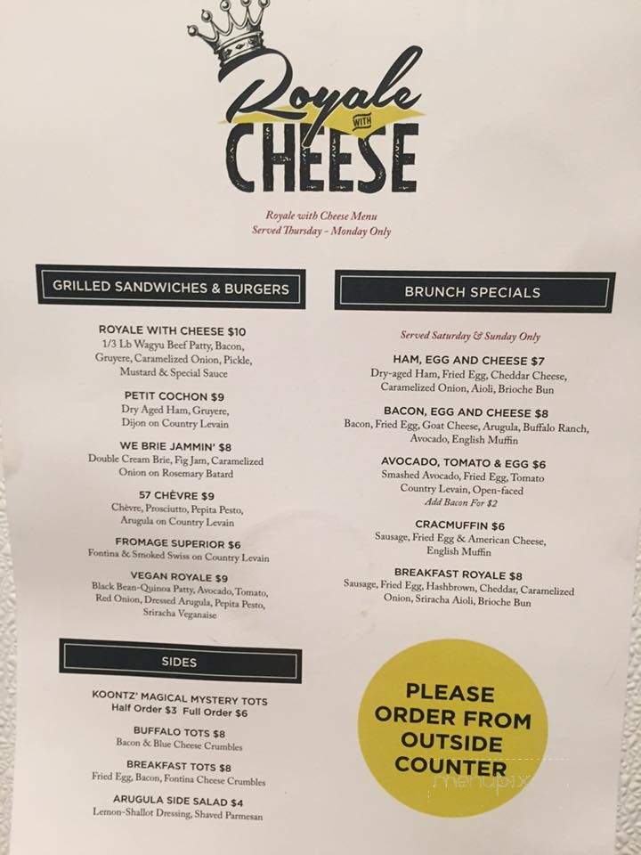 Royale with Cheese - San Diego, CA menu_pic