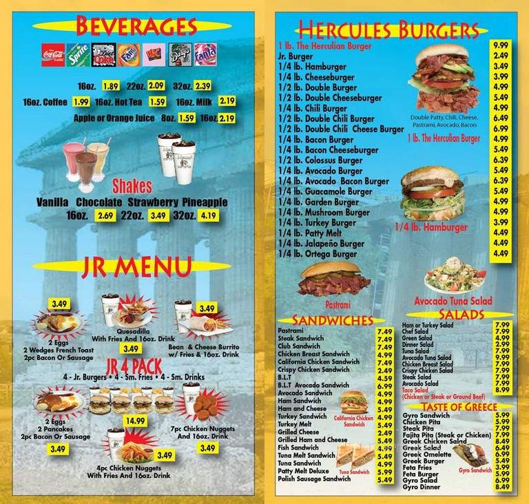Hercules Burgers - Orange, CA menu_pic