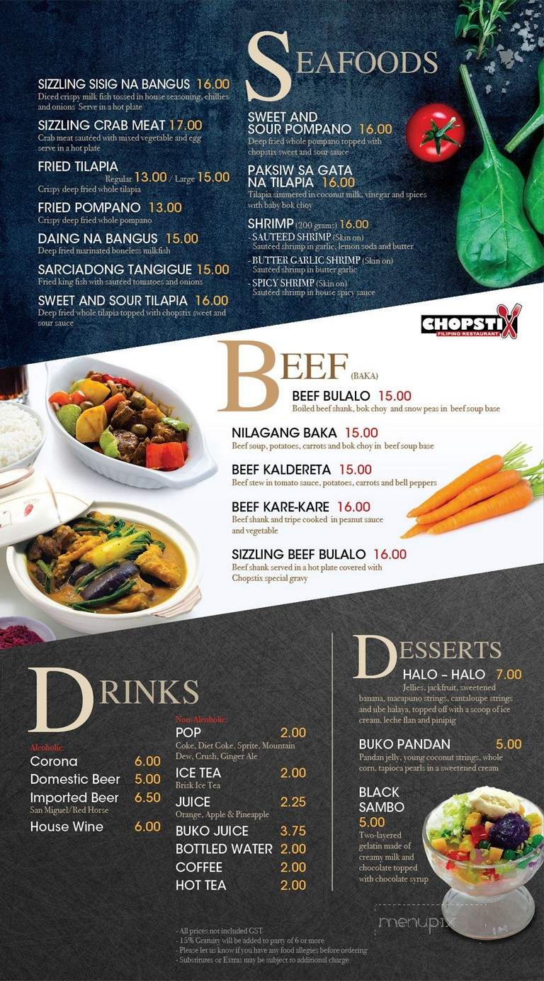 Chopstix - Stanford, CA menu_pic