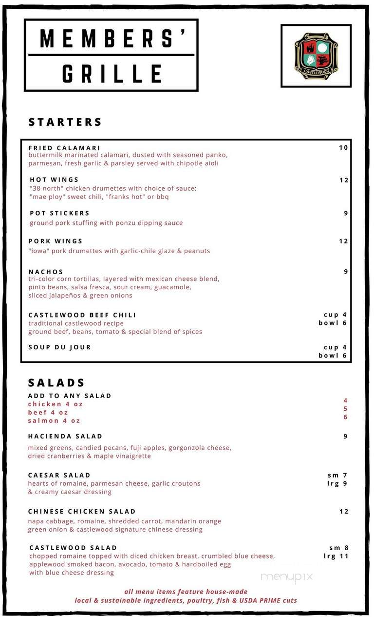 Castlewood Country Club - Pleasanton, CA menu_pic