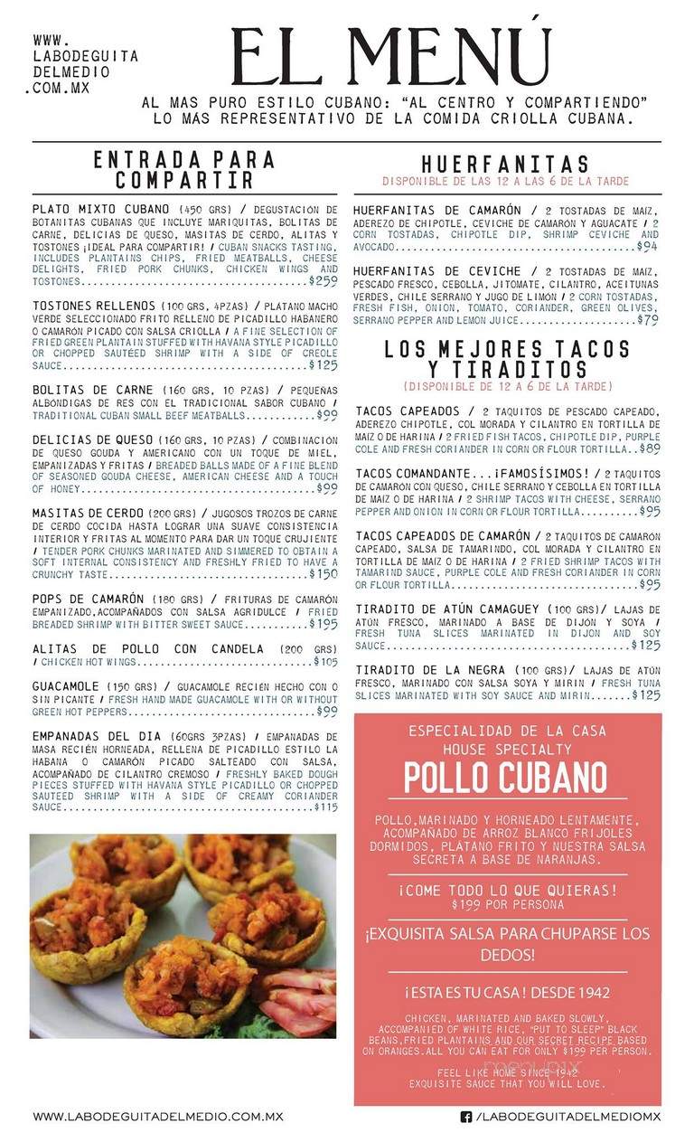 La Bodeguita - Bodega Bay, CA menu_pic