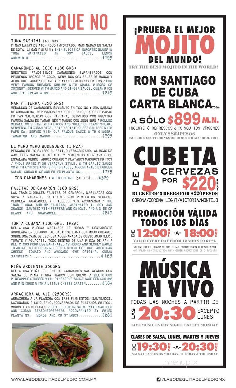 La Bodeguita - Bodega Bay, CA menu_pic