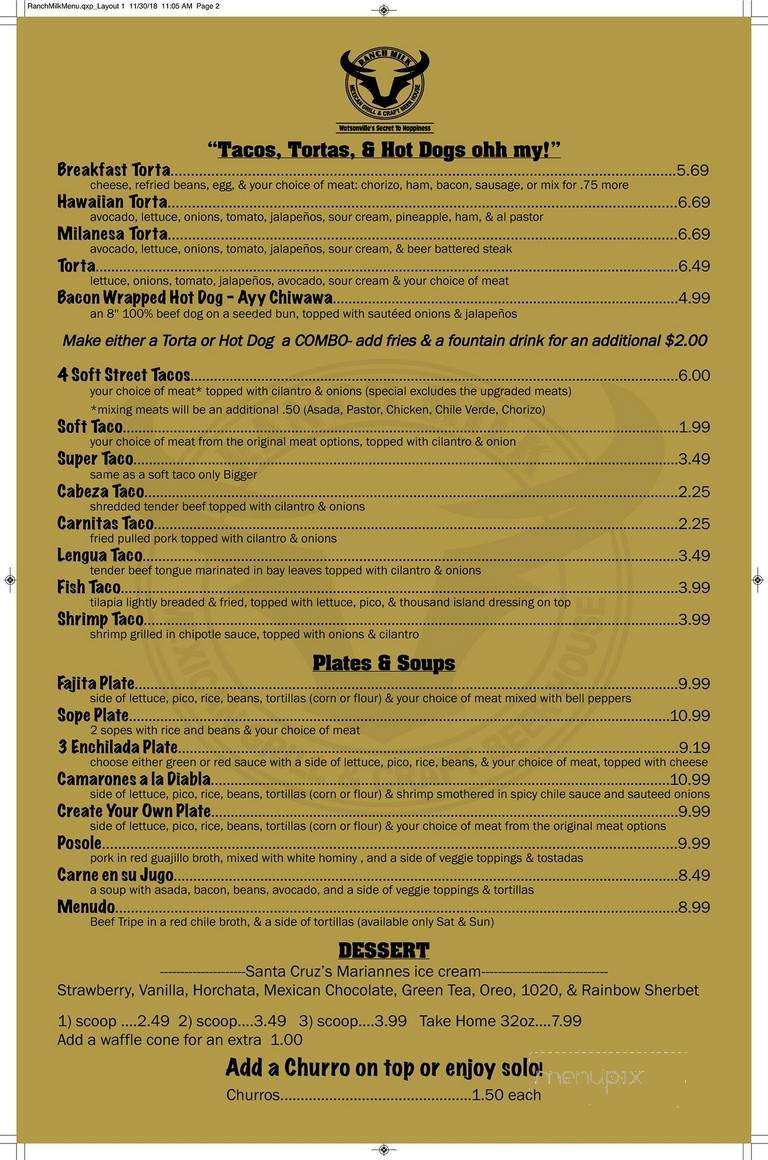 E's Ranch Milk - Freedom, CA menu_pic