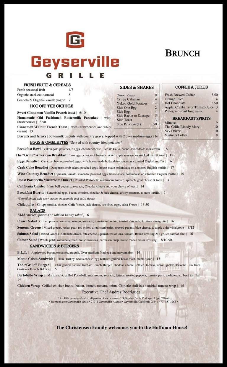 Geyserville Grille - Geyserville, CA