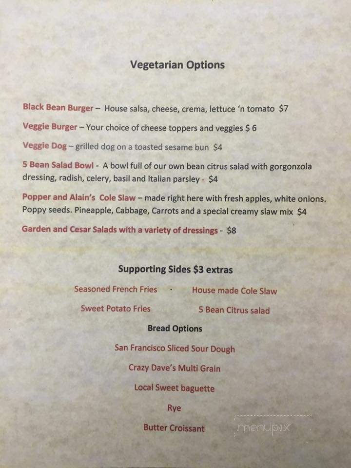 The Rio Cafe, Take 2 - Monte Rio, CA menu_pic