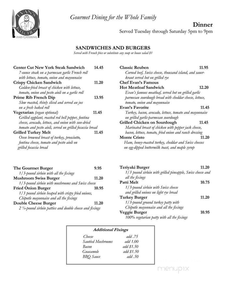 Creative Fresh Cafe & Catering - Sacramento, CA menu_pic