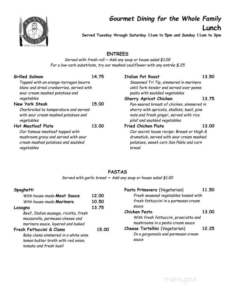 Creative Fresh Cafe & Catering - Sacramento, CA menu_pic