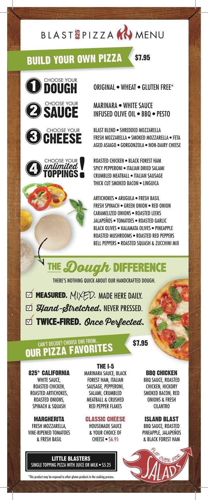 Blast 825 Pizza - Roseville, CA menu_pic