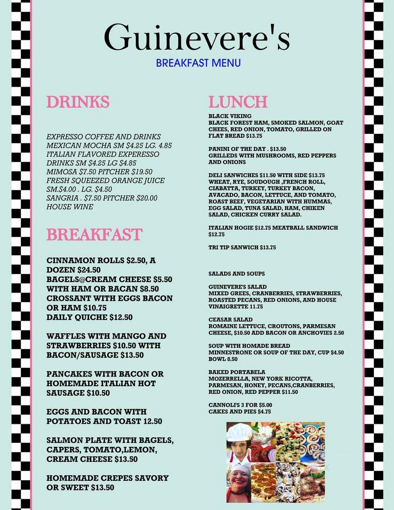 Guinevere's Caf'e & Bistro - Woodland, CA menu_pic