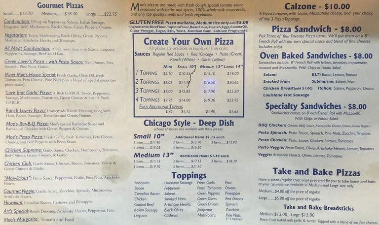 Miner Moe's Pizza - Nevada City, CA