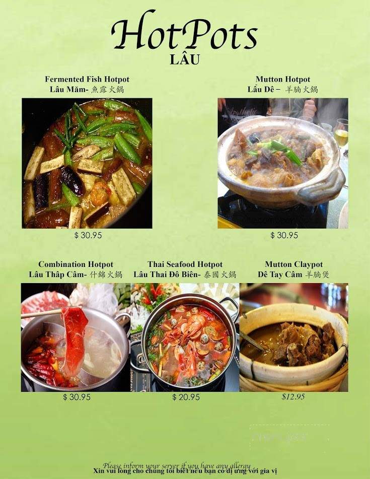 Quan Linh Asian Bistro - Portland, OR menu_pic