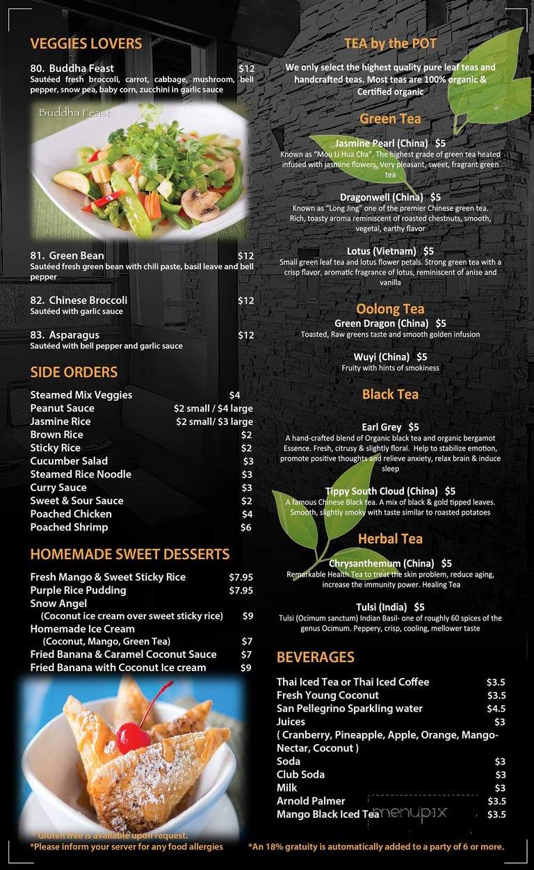 Siam Lotus Asian Kitchen & Bar - Beaverton, OR menu_pic