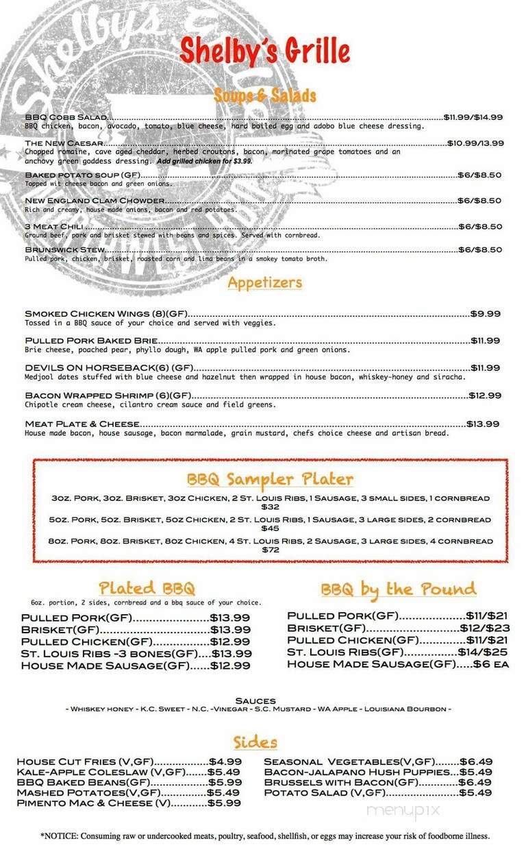 Shelby's - Washougal, WA menu_pic