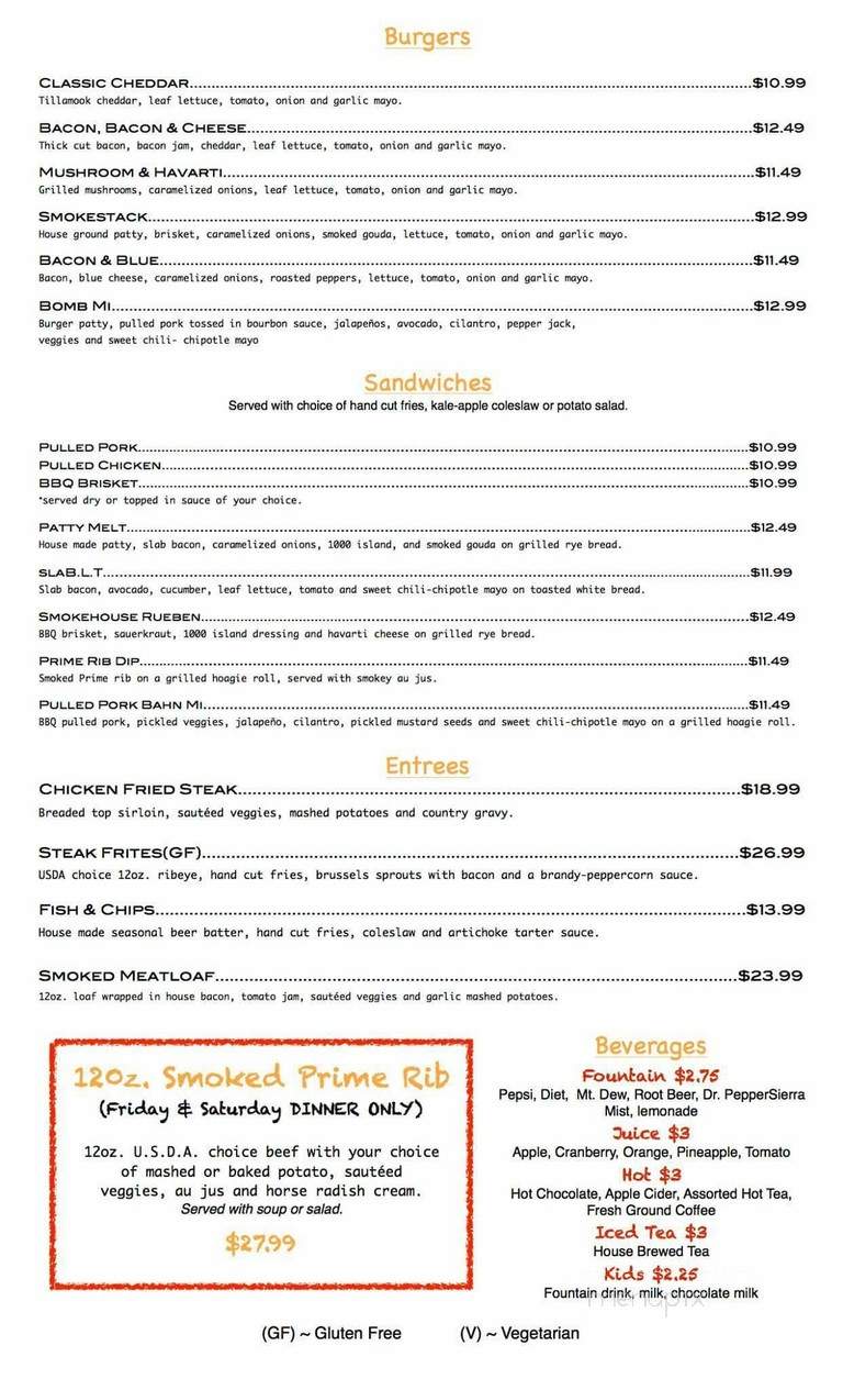 Shelby's - Washougal, WA menu_pic