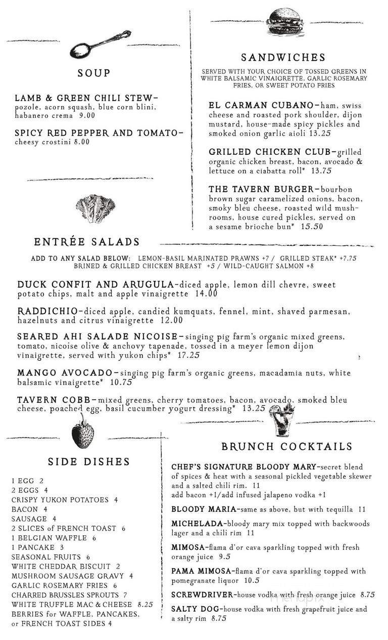 Tavern on Kruse - Lake Oswego, OR menu_pic