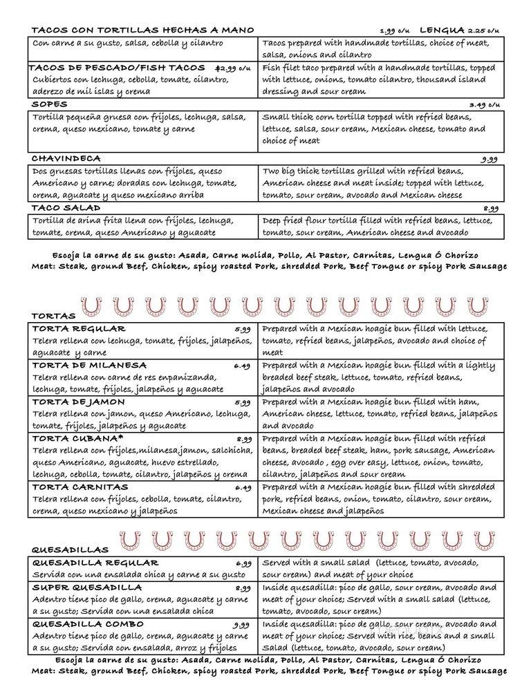 El Patron Mexican grill - Keizer, OR menu_pic