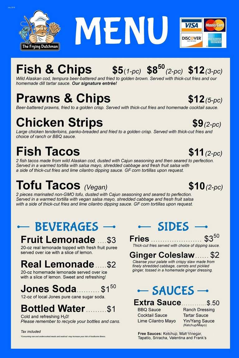 The Frying Dutchman - Milton, WA menu_pic